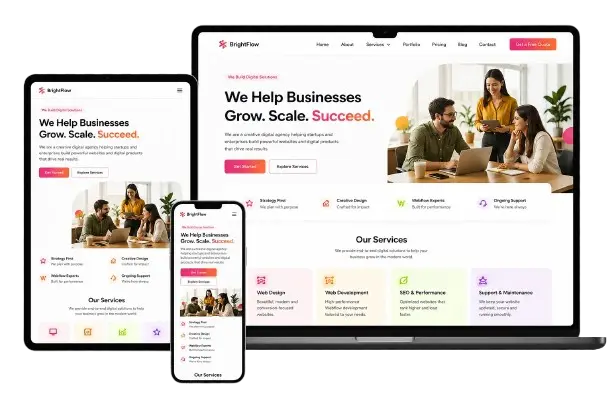 IT Software Agency Website UI Design