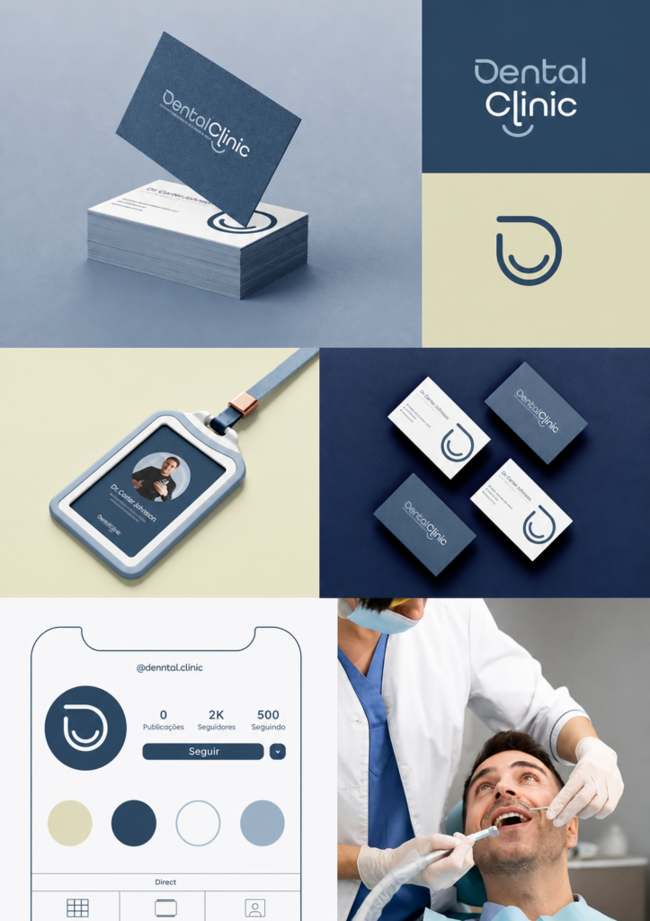 Branding materials for a dental clinic