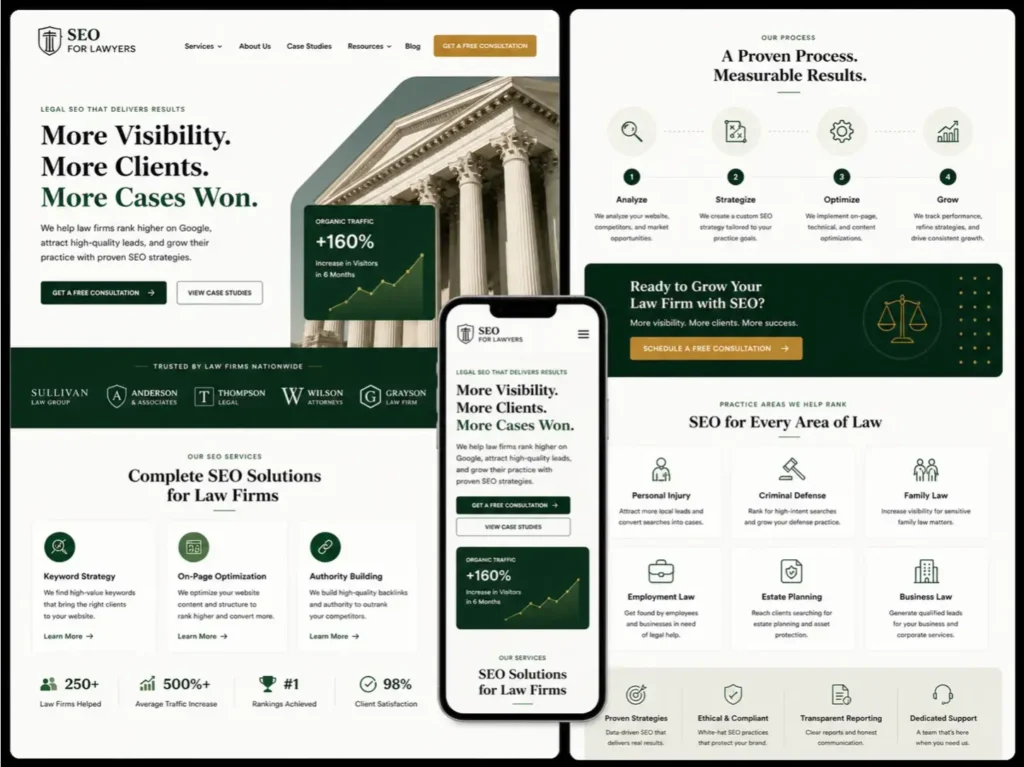 Law Firm Website UI Design