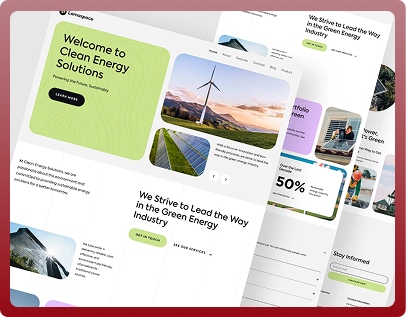 Clean energy web Design Landing Page