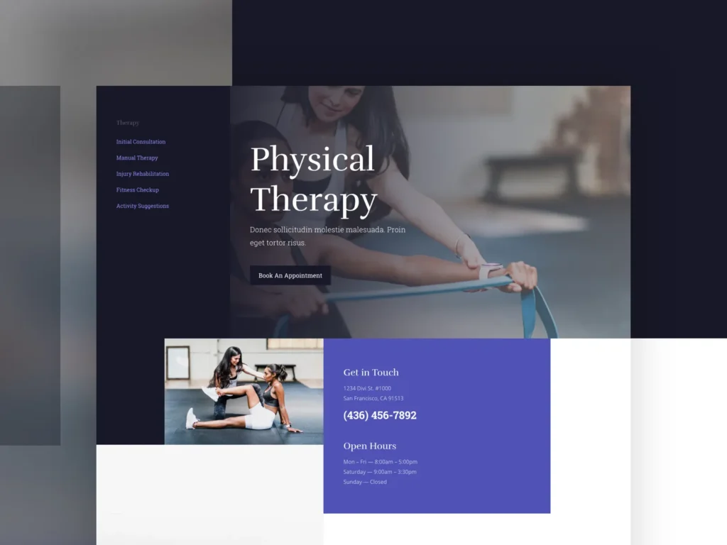 Custom Physical Therapy Web Design