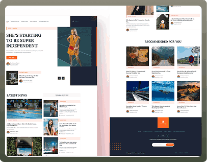 Entertainment Magazine Website Template