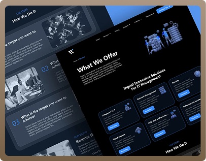 IT Management Dark Mode UI Web Design West Hollywood