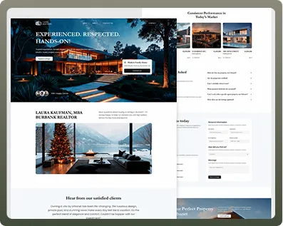 Luxury real estate landing page