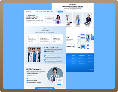Orthopedic web design Page Layout
