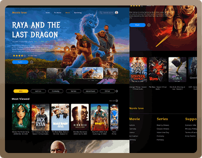 Movie Website Landing Page