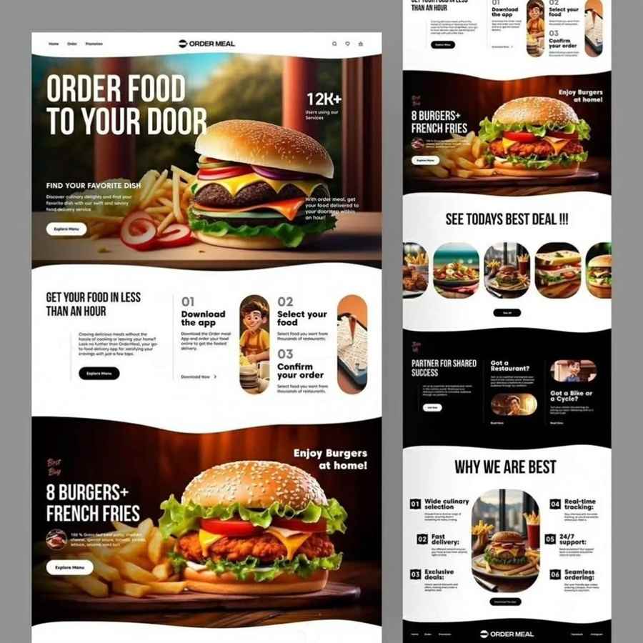 Order Meal Website Design