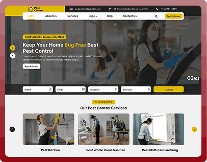 Pest Control Company WordPress website