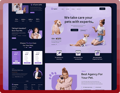 Pet Care Responsive Website (Landing page