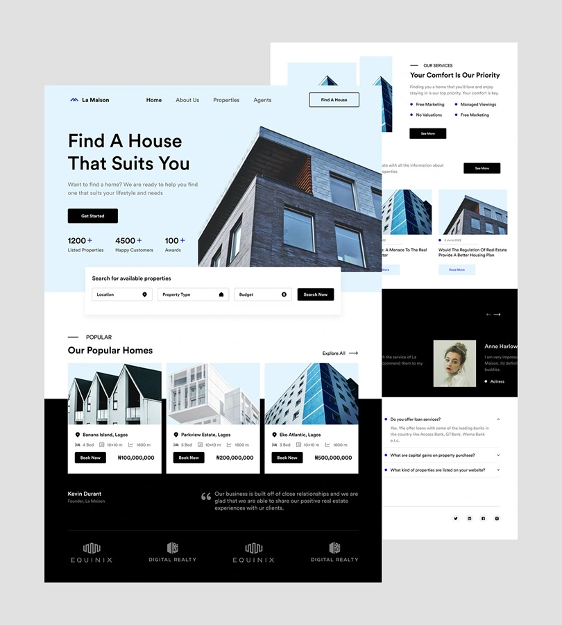 Real Estate Landing Page Replication