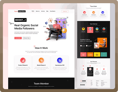 Social Media Booster Landing Page