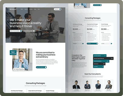 Strategic Business Consulting Landing Page