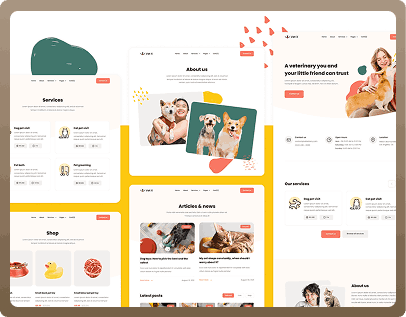 Vet X Website Page Template