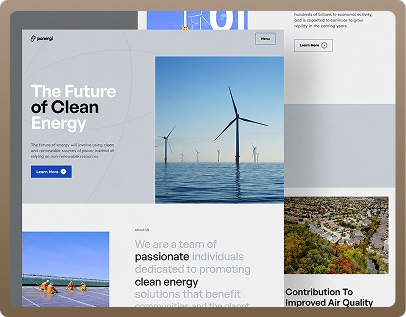 Web design for clean energy business in los angeles