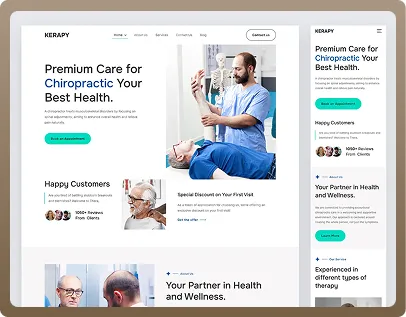 chiropractor and physical therapy website