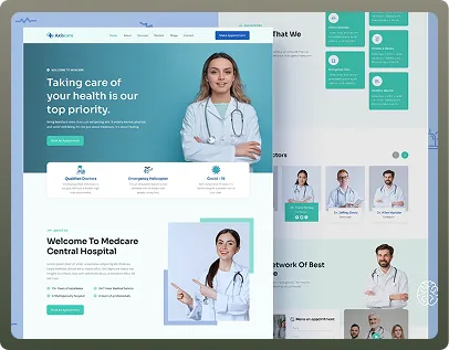 medical website landing page