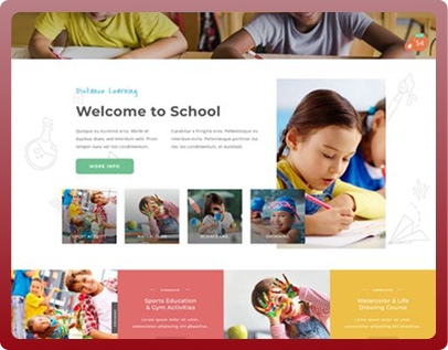 primary school web design los ngeles distance learning