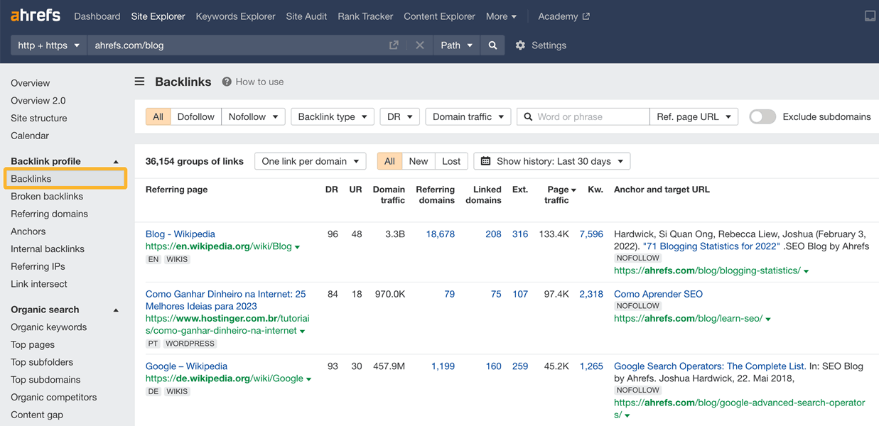 How the Ahrefs Backlink Checker Works