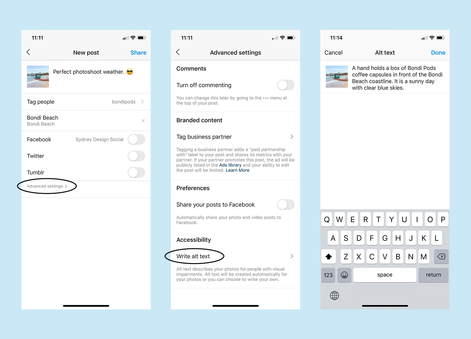 Optimize Your Alt Text on instagram