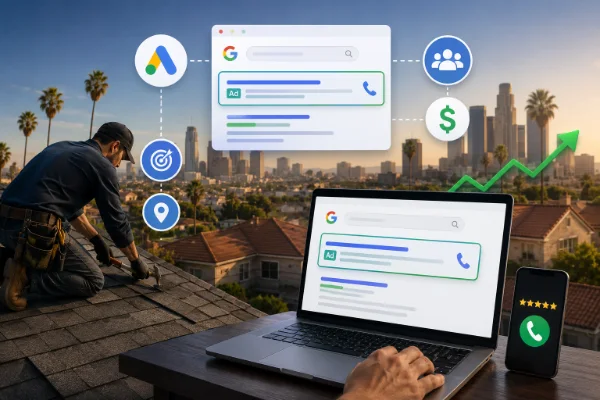 Roofing PPC and Google Ads Management for Los Angeles Roofers